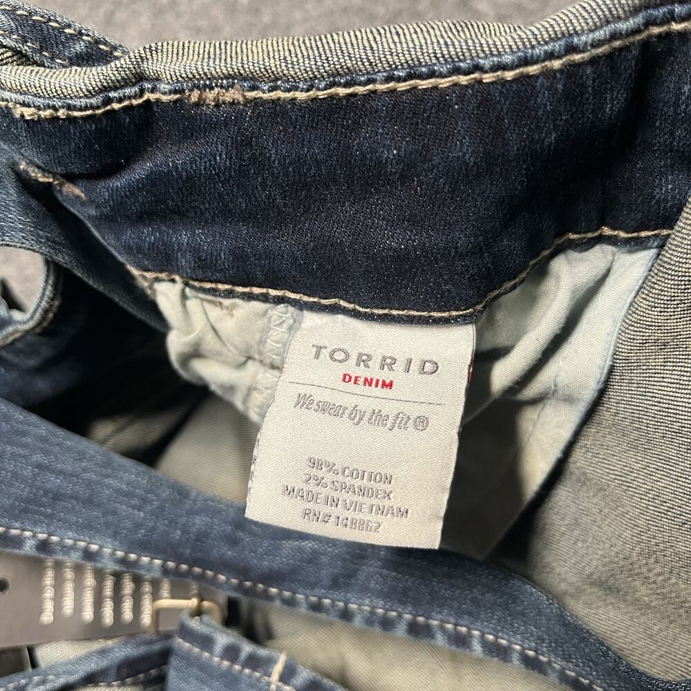 Torrid Overalls Womens 14 Plus Blue Dark Wash Denim Stretch Cotton Blend Outdoor - Picture 8 of 11